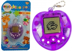 Elektronisches Spiel Tamagotchi lila mit kurzem Kettchen