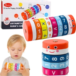 Edukativer Mathe-Zylinder für Kinder – drehbares Zahlenpuzzle