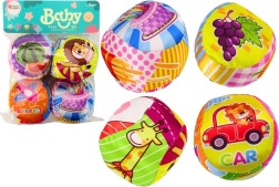 Weiche bunte Lern-Rasselbälle 4 Stk. Set