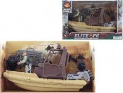 Kriegsschiff mit Soldat und Zubehör