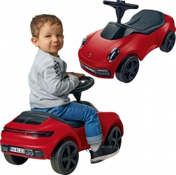 Rotes Rutschauto Porsche 911 mit Hupe und leisen Rädern BIG