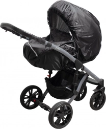 Regenschutz für Kinderwagen mit reflektierenden Elementen New Baby Basic schwarz