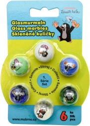 Set aus Glasmurmeln Maulwurf Mix 6 Stk.