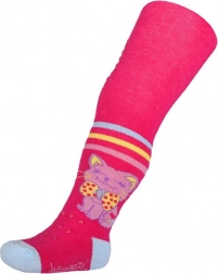 Baumwoll-Strumpfhose New Baby mit Anti-Rutsch Happy Cat rosa 104