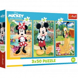 Puzzle 3x50 DISNEY – Mäuse in den Ferien