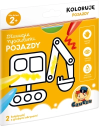 Lange Ausmalbilder Koloruję – Fahrzeuge für Kinder 2+