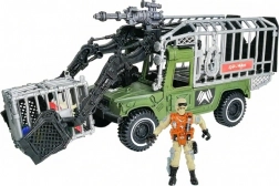 Dinosaurierjäger-Soldat – Set mit Lastwagen und Käfig 40 cm
