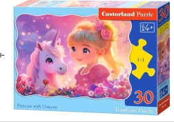 Puzzle Prinzessin mit Einhorn 30 Teile CASTORLAND