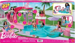 Barbie Traum-Pool – Spielset mit Rutsche, Whirlpool und Snack-Bar