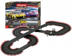 Carrera Digital 124 Born to Perform Slotcar-Bahn 9,3 m mit Porsche 911 RSR und Chevrolet Corvette