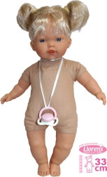 Realistische Puppe Aitana mit weichem Körper und Geräuschen 33 cm