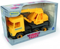 Kunststoffkran Middle Truck 40 cm, gelb – WADER