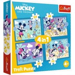 Trefl Puzzle 4-in-1 – Lustige Geschichten MICKEY MOUSE