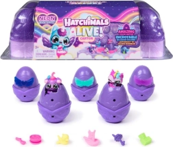 Hatchimals Karton Neon-Regenbogen – neonfarme Brut mit 5 Eiern und Figuren
