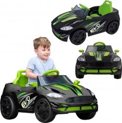 Elektrisches Kinderauto EVO Venom Cabrio mit Lichtern und Sounds, schwarz