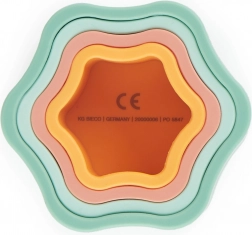 Silikon-Blumen-Stapelspiel Tropical Vibe von Bieco