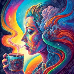 Quadratisches Puzzle Heilige Kakao 1023 Teile von Yazz