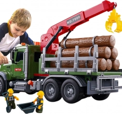 LKW mit Kran für den Holztransport mit Licht- und Soundeffekten