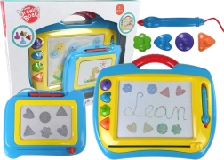 Magnetische Zeichentafel – Set mit 2 Stück, blau‑gelb