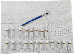 Malen nach Zahlen mit Rahmen 40 × 50 cm – Piratenschiff