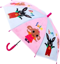 Kinderregenschirm Bing und Sula in Himbeerrot