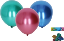 Aufblasbare Ballons 25 cm, Satz von 5 Stück, chrom