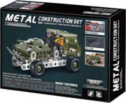 Metallbaukasten Militärfahrzeug mit Panzer