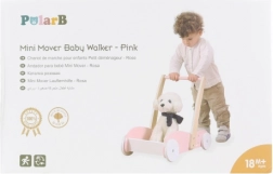 Rosa Holz-Lauflernwagen für Kleinkinder