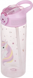 Tritan Trinkflasche mit Strohhalm Rainbow Unicorn 500 ml