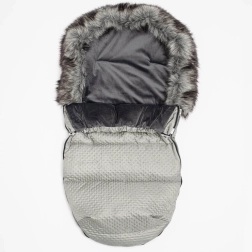 Winter-Fußsack mit Fleece New Baby Lux, grau