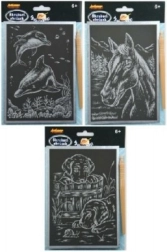 Kratzbilder Silber A5, Motivmix, 24 Stück im Box-Set