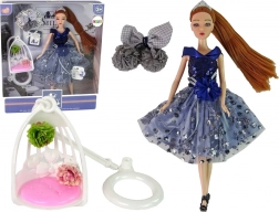 Puppe EMILY mit Schaukel und Blumen