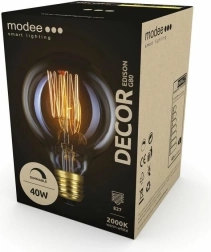 Modee Smart dekorative Edison-Glühbirne G80 E27 40 W extra warmweiß
