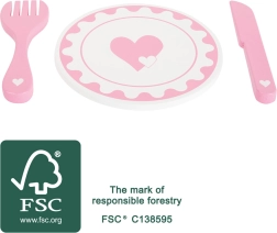 Small foot Set Teller und Besteck Herz