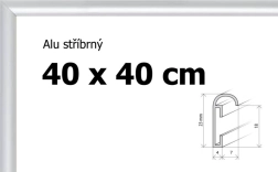 Aluminiumrahmen Silber 40x40 cm