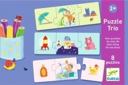 Djeco Puzzle Trio Mein Tag 8×3 Teile