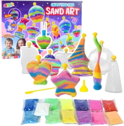 Kreativset Sand Art – bunter und fluoreszierender Sand für die Herstellung von Dekorationen