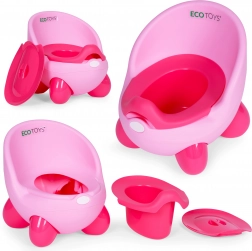 Kindertopf mit abnehmbarem Einsatz und rutschfesten Füßen in Rosa von ECOTOYS