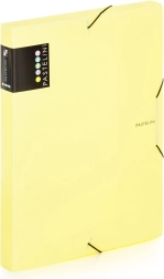 Dokumentenbox A4 Pastelini gelb mit Gummiband