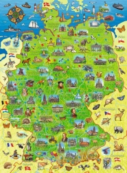Puzzle Bunte Deutschlandkarte XXL