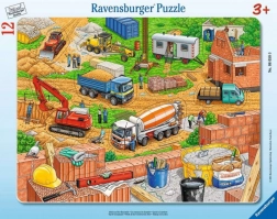 Puzzle mit 12 Teilen Was passt hierhin, Baustelle