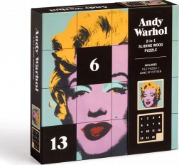 Schiebepuzzle aus Holz Andy Warhol: Marilyn