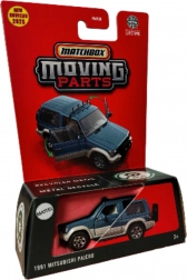 Matchbox Moving Parts Mitsubishi Pajero 1991 blaues Geländewagen-Modell