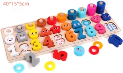 Montessori-Holzpuzzle 4-in-1 – Zählen lernen