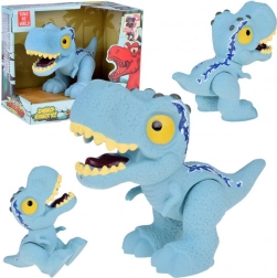 Blaue Velociraptor-Dinosaurierfigur mit beweglichen Gliedmaßen