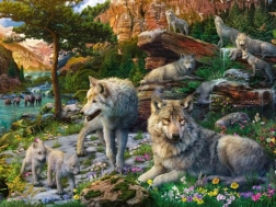Ravensburger Frühlingswölfe Puzzle mit 1500 Teilen