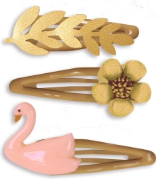 Djeco Haarspangen Carmen – Schwan, Blume und Blatt