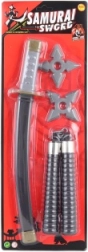 Ninja-Kampfset für Kinder – Samurai-Schwert, Sterne und Nunchaku