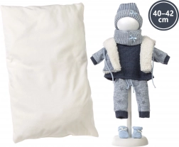 Llorens Outfit für Puppe New Born 40–42 cm, 6‑teiliges Set mit beidseitigem Kissen