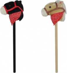 Plüsch-Steckenpferd mit Sound 80 cm, schwarz